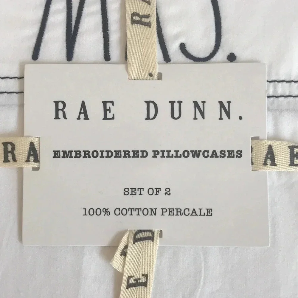 Rae Dunn Mr. and Mrs. Pillowcases